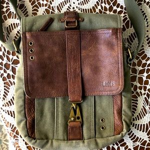Roots Army Green Crossbody Purse